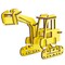 Little & Wood: Woodlet: Medium - Digger - Yellow, 3D Wooden Kit-Set, Construction Vehicle Puzzle, Easy Assembly Model, Pop Build Fun, Ages 6+